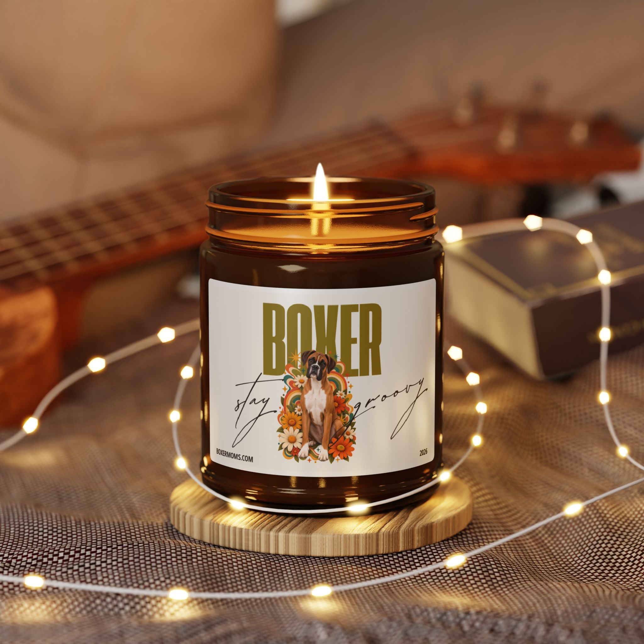 Boxer Floral Scented Soy Candle — Amber Jar (Multi-Size)