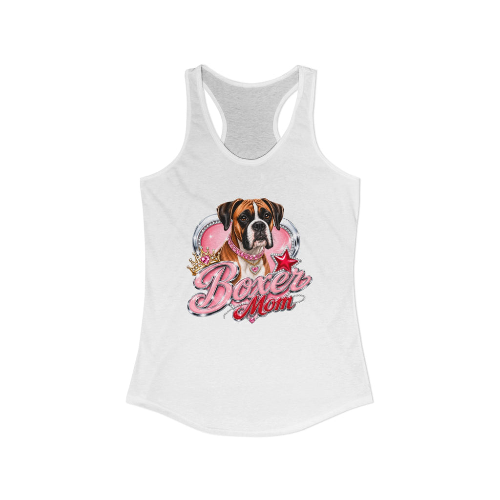 Boxer Dog Mom Women's Ideal Racerback Tank