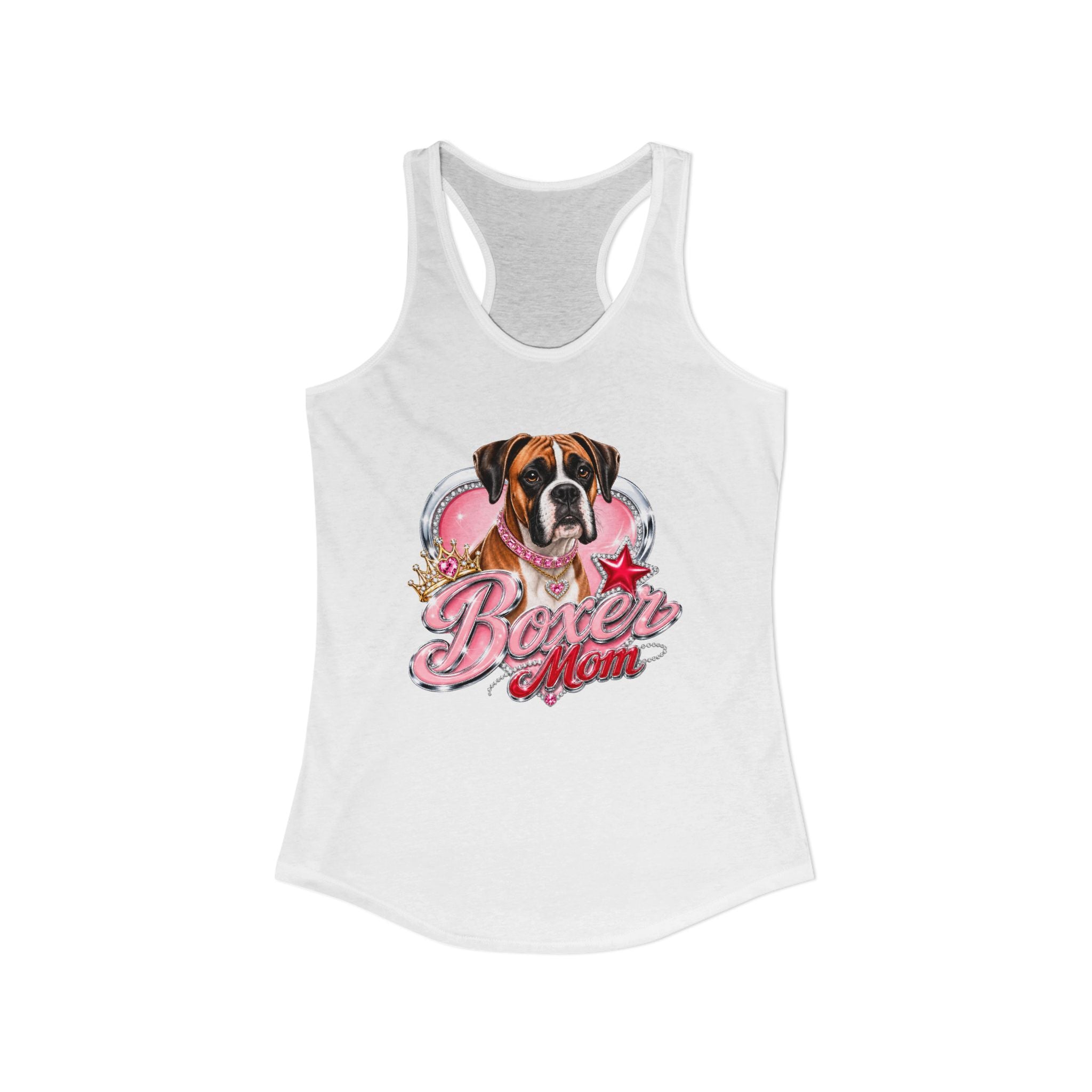 Boxer Dog Mom Women's Ideal Racerback Tank