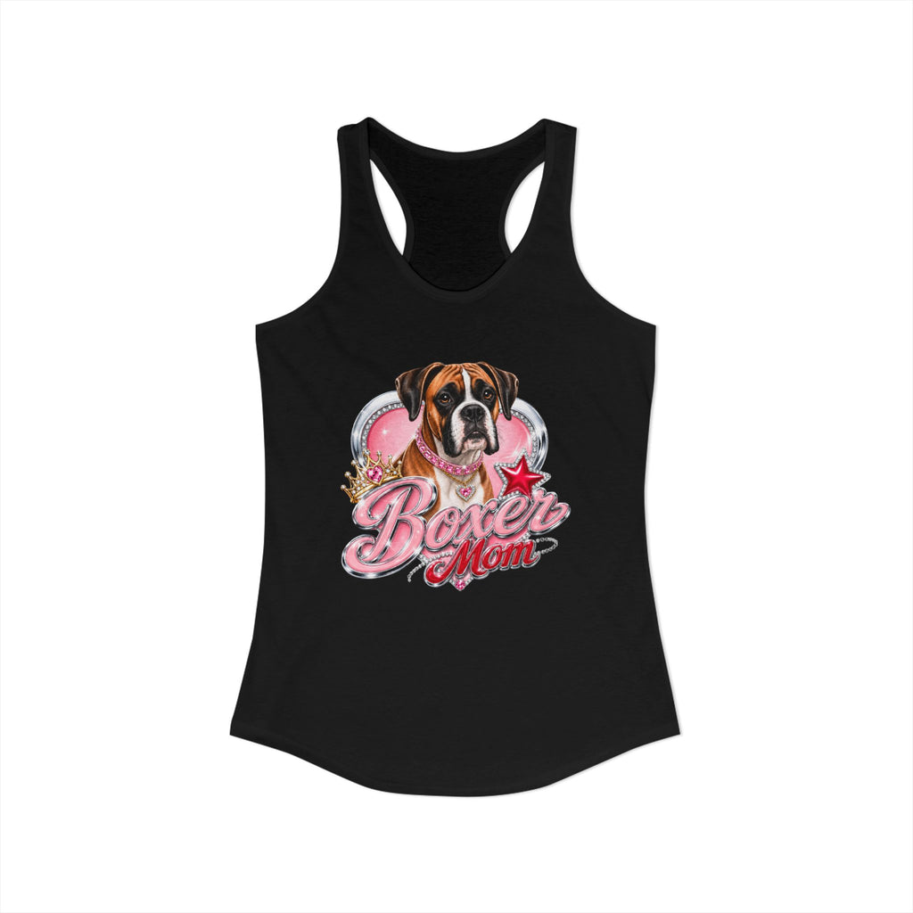 Boxer Dog Mom Women's Ideal Racerback Tank