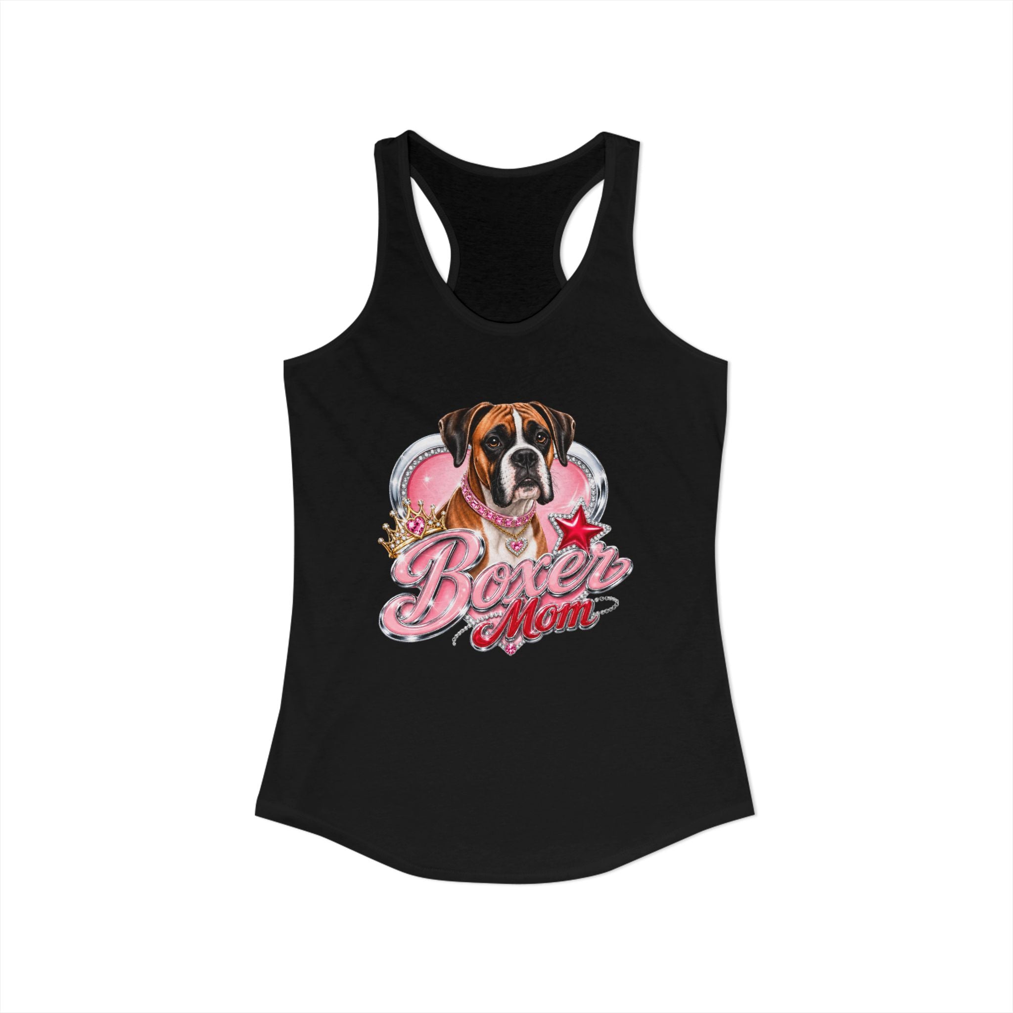 Boxer Dog Mom Women's Ideal Racerback Tank