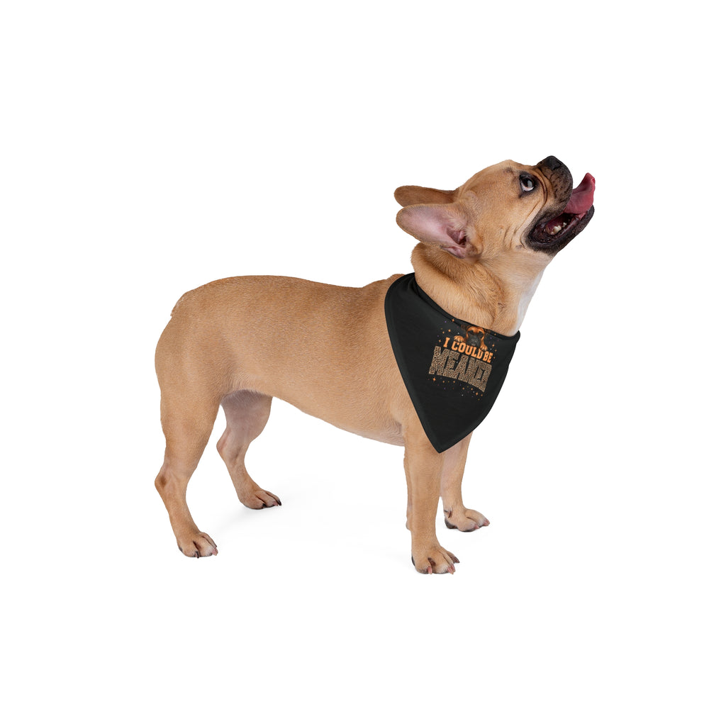 Pet Bandana — "I Could Be Madder" Skull & Hat Graphic Bandana for Dogs & Cats