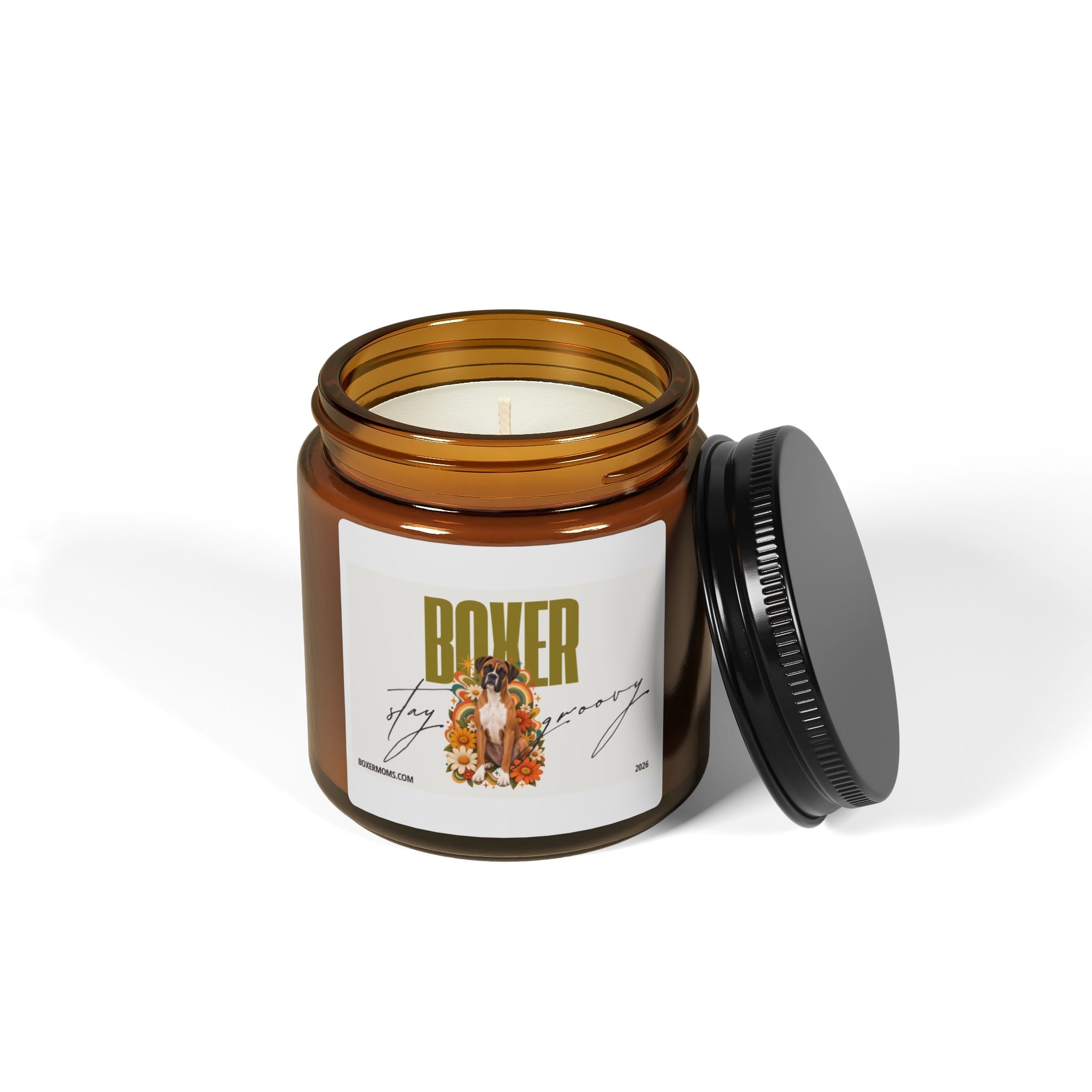Boxer Floral Scented Soy Candle — Amber Jar (Multi-Size)