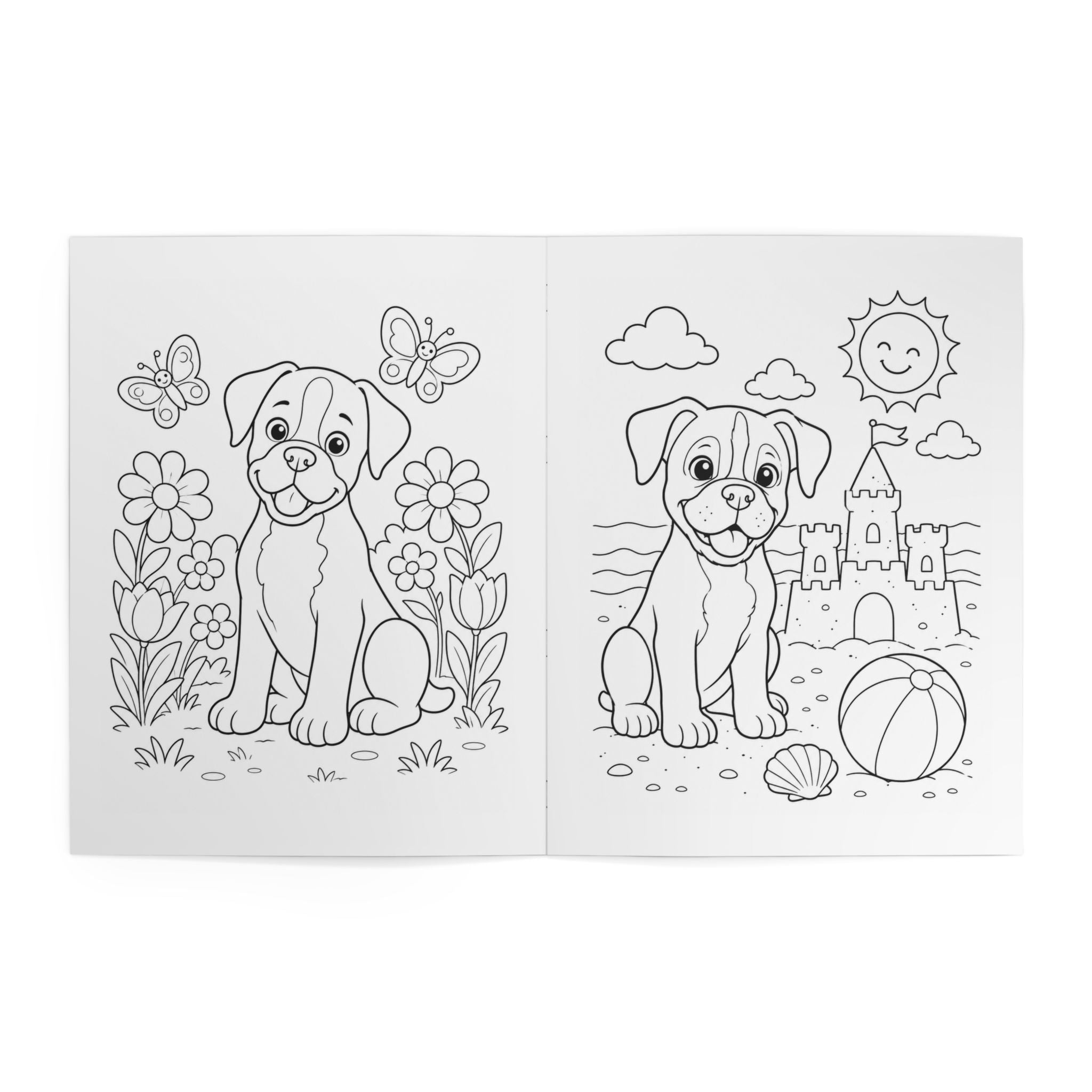 Adventures of Buddy the Boxer Coloring Book — Cute Puppy Kids Activity