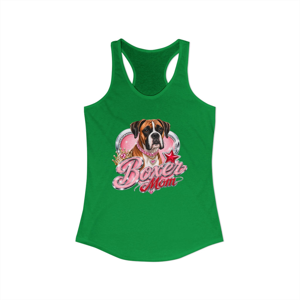 Boxer Dog Mom Women's Ideal Racerback Tank