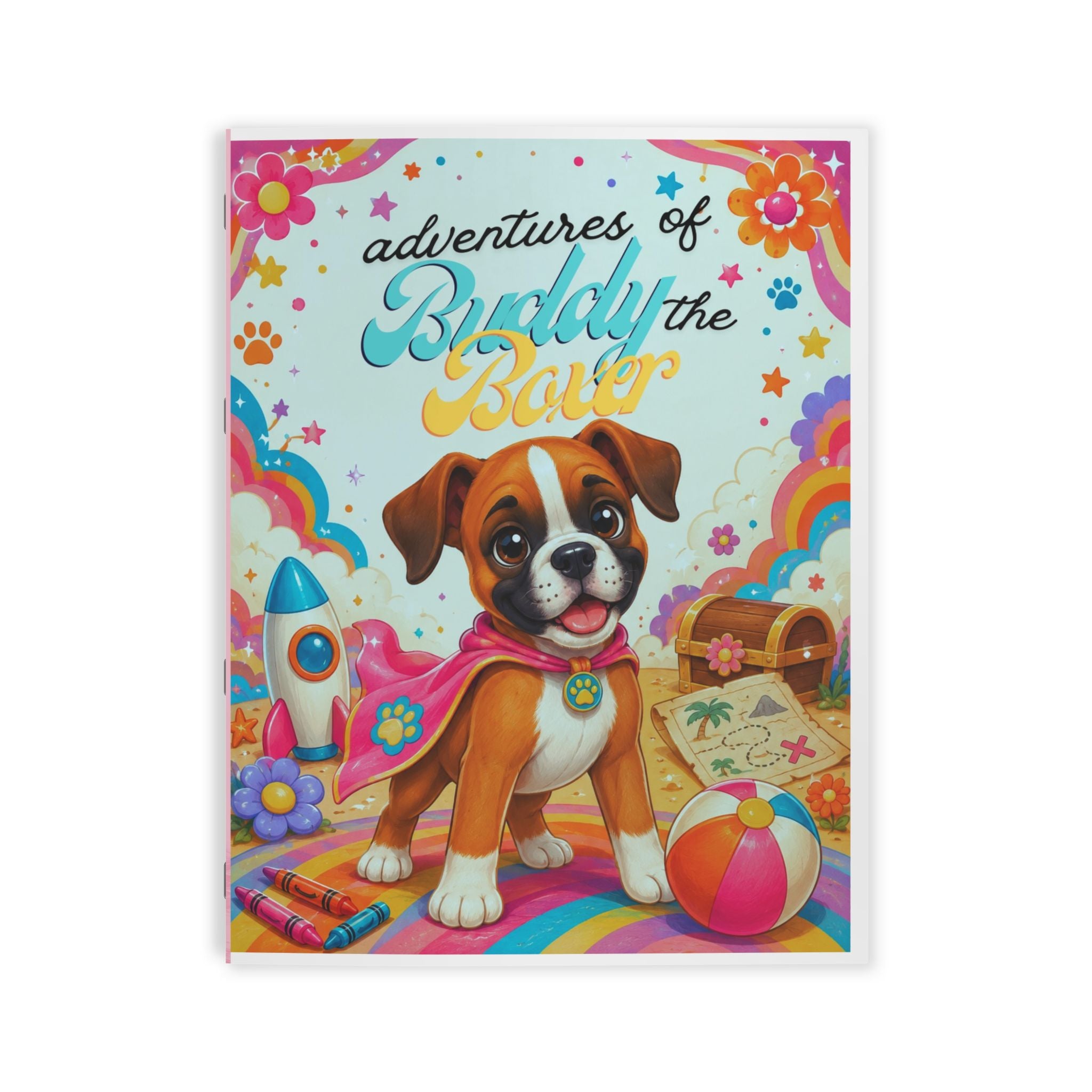 Adventures of Buddy the Boxer Coloring Book — Cute Puppy Kids Activity