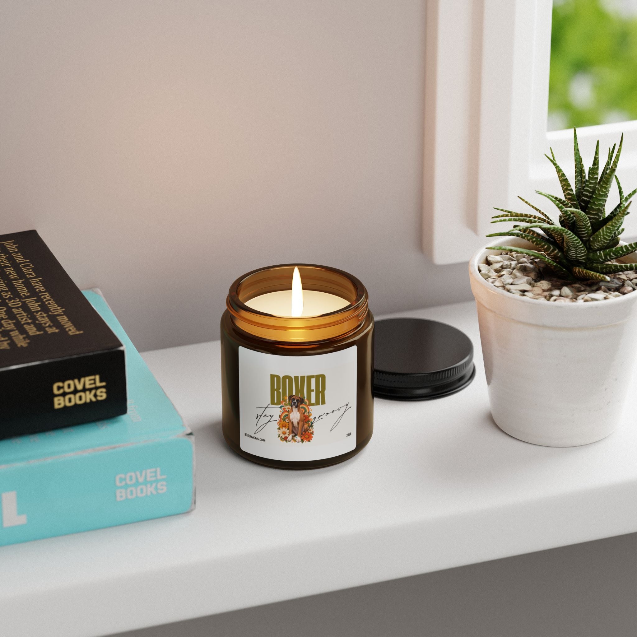 Boxer Floral Scented Soy Candle — Amber Jar (Multi-Size)