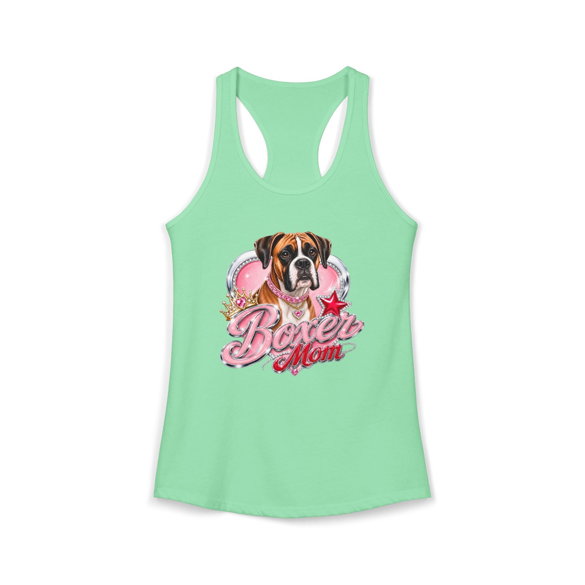 Boxer Dog Mom Women's Ideal Racerback Tank