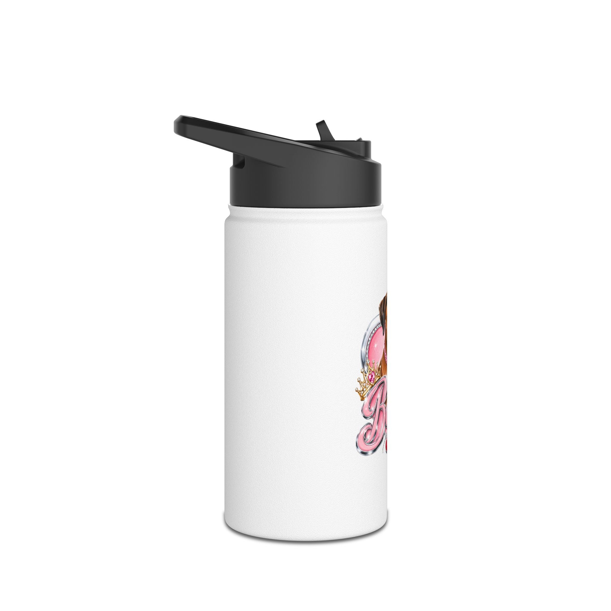 Boxer Mom Stainless Steel Water Bottle – Pink Insulated Dog Mom Bottle