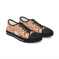 Floral Boxer Dog Pattern Sneakers Women's Low Top Sneakers | Pink Rose Animal Print