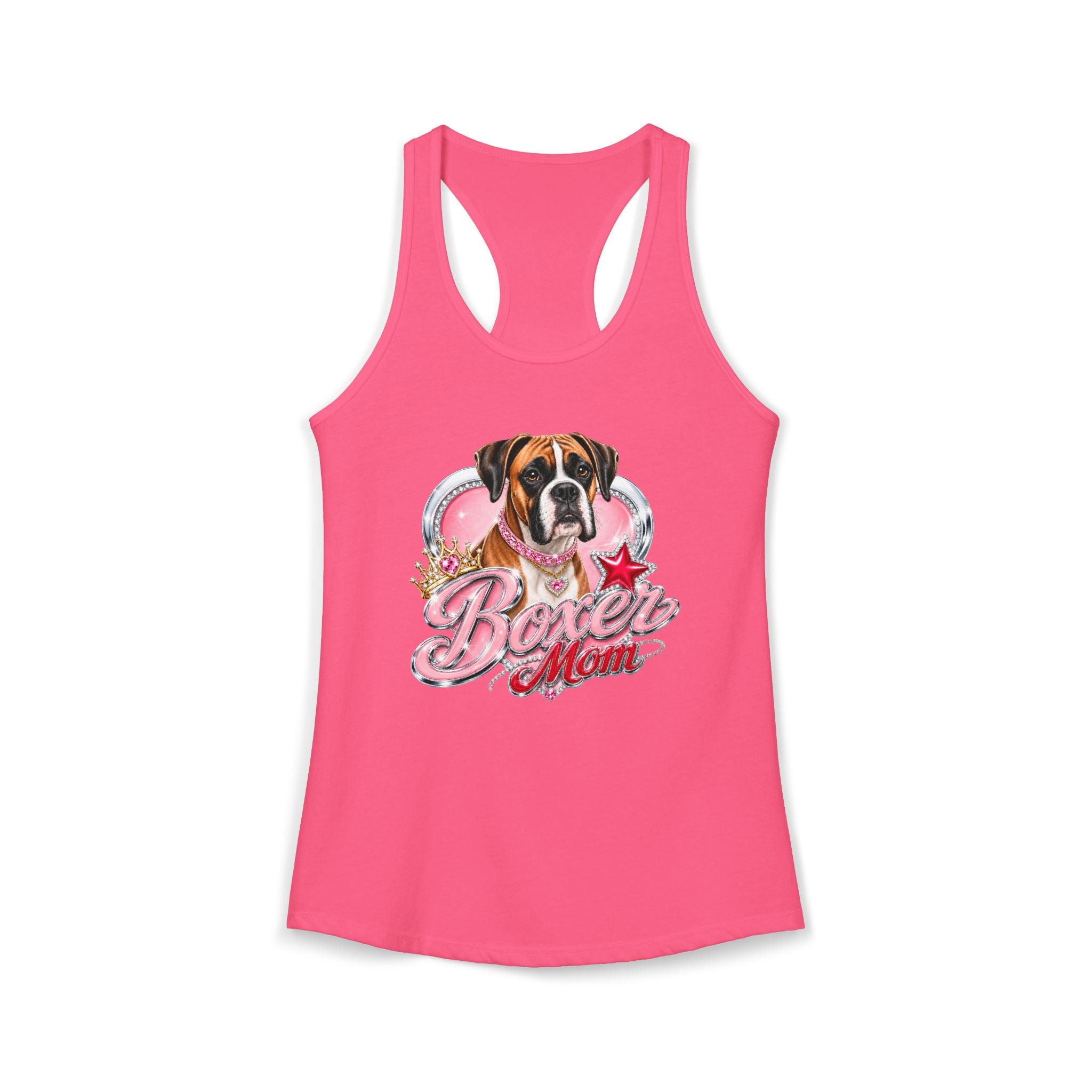 Boxer Dog Mom Women's Ideal Racerback Tank