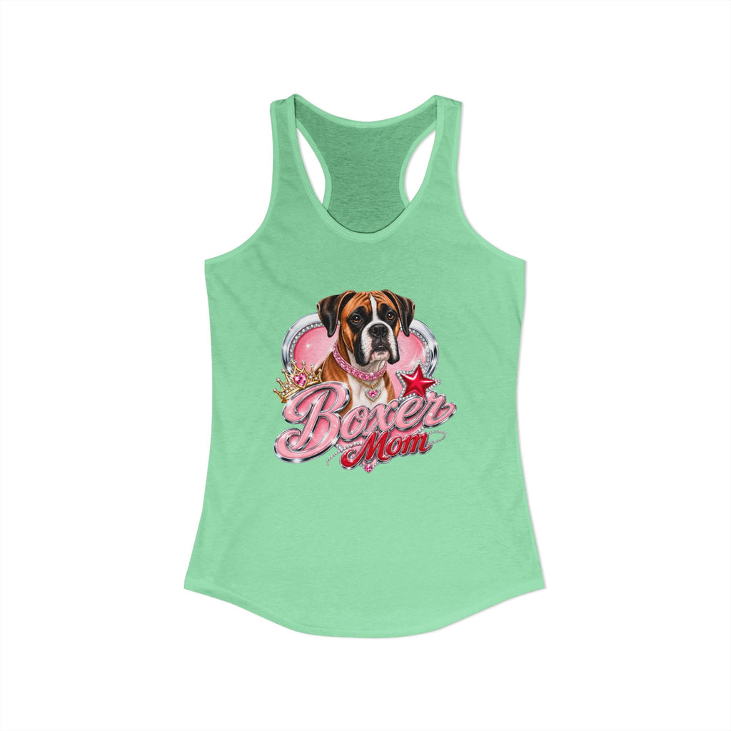 Boxer Dog Mom Women's Ideal Racerback Tank