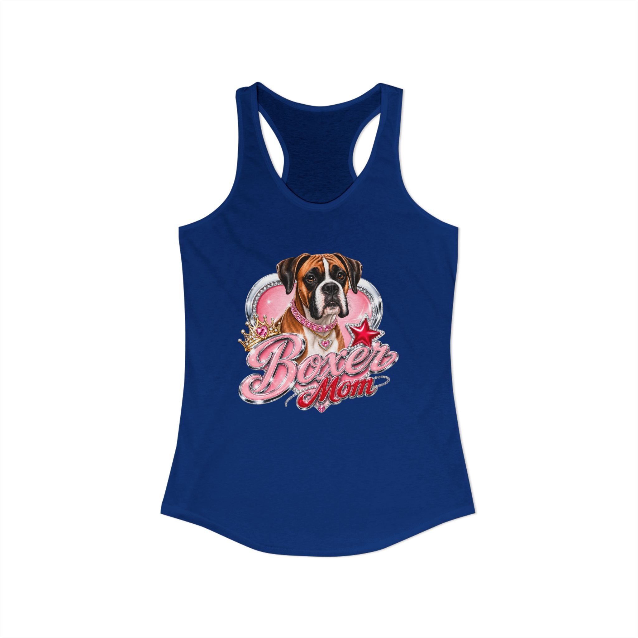 Boxer Dog Mom Women's Ideal Racerback Tank