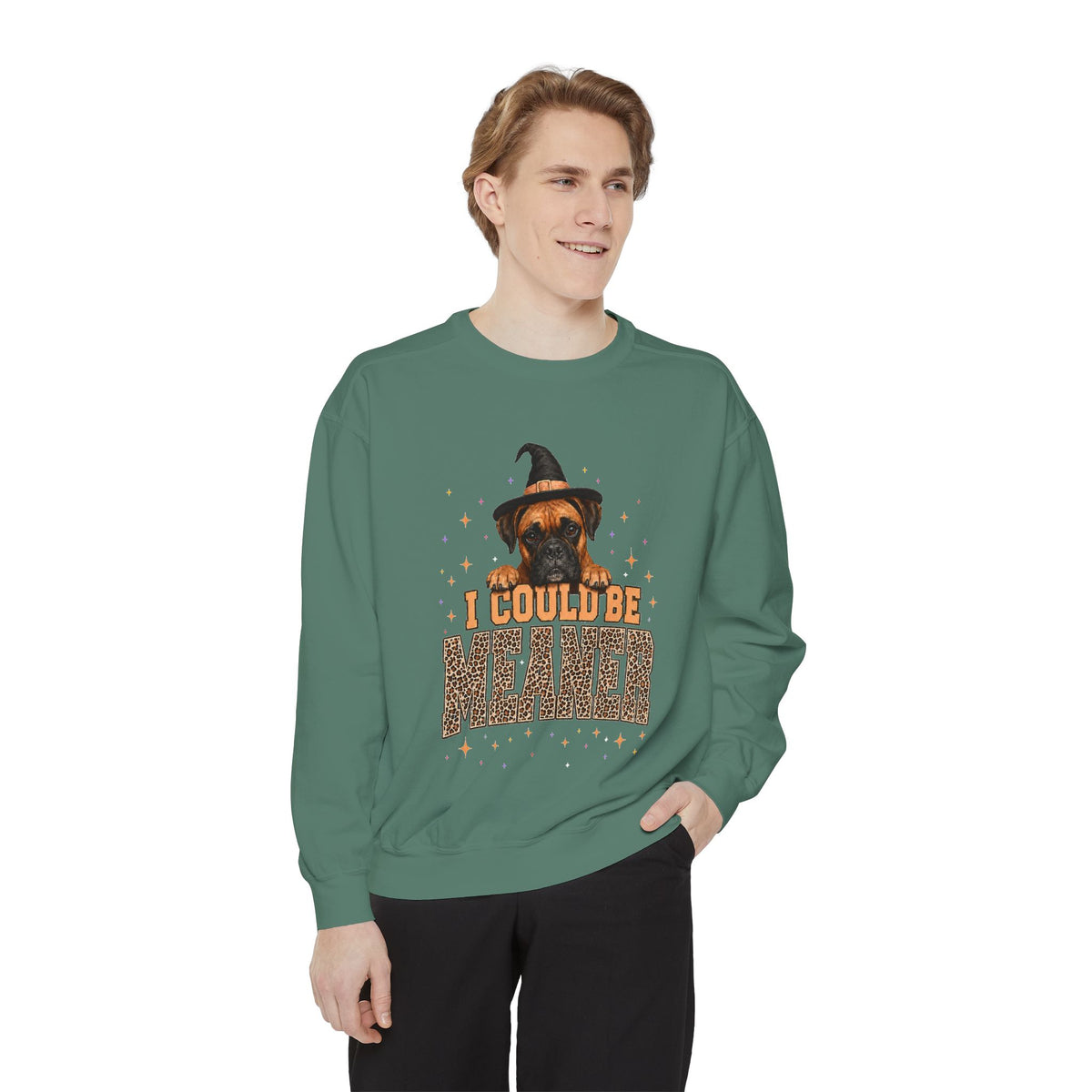 Halloween Dog Sweatshirt - "I Could Be Weiner" Witch Hat Dachshund Pullover