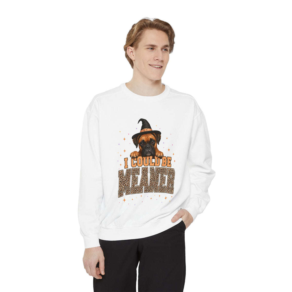 Halloween Dog Sweatshirt - "I Could Be Weiner" Witch Hat Dachshund Pullover