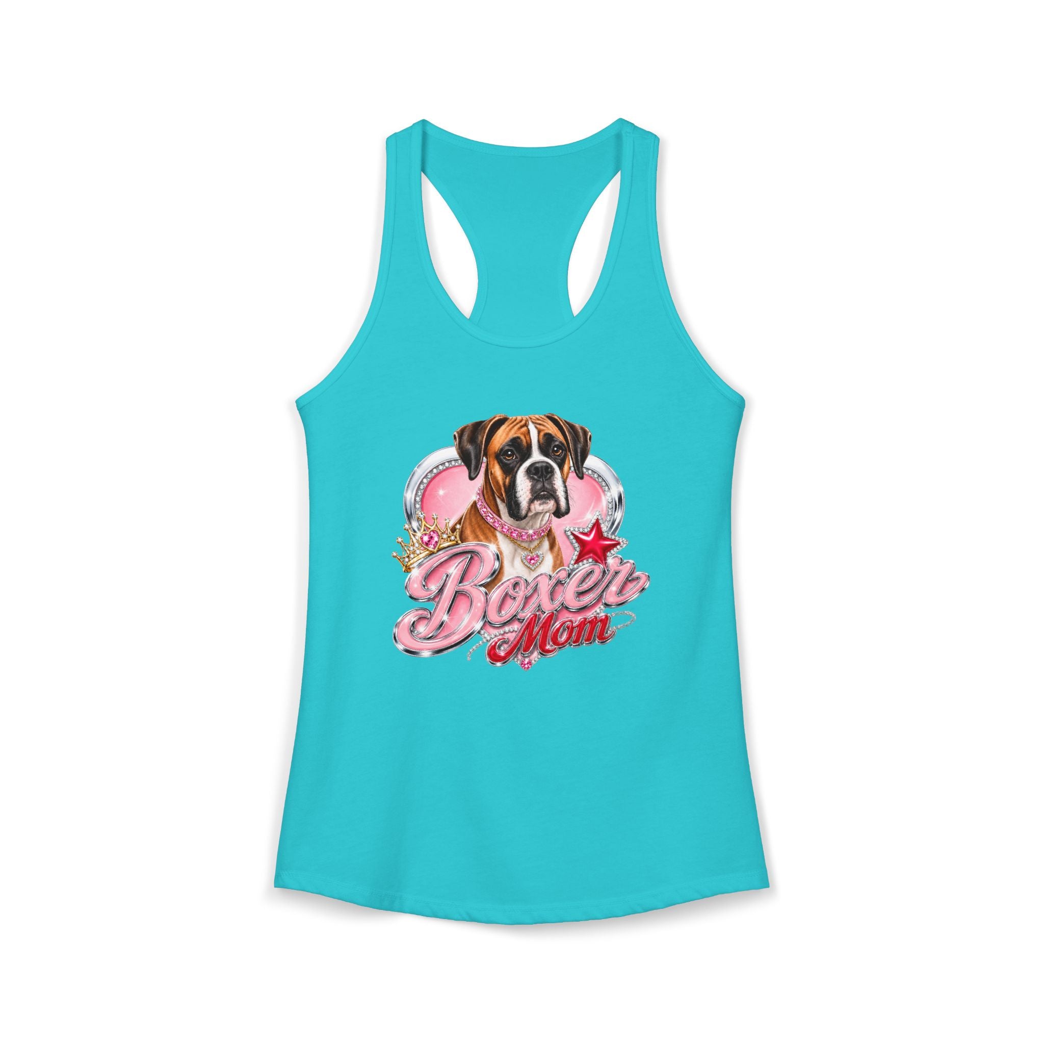 Boxer Dog Mom Women's Ideal Racerback Tank