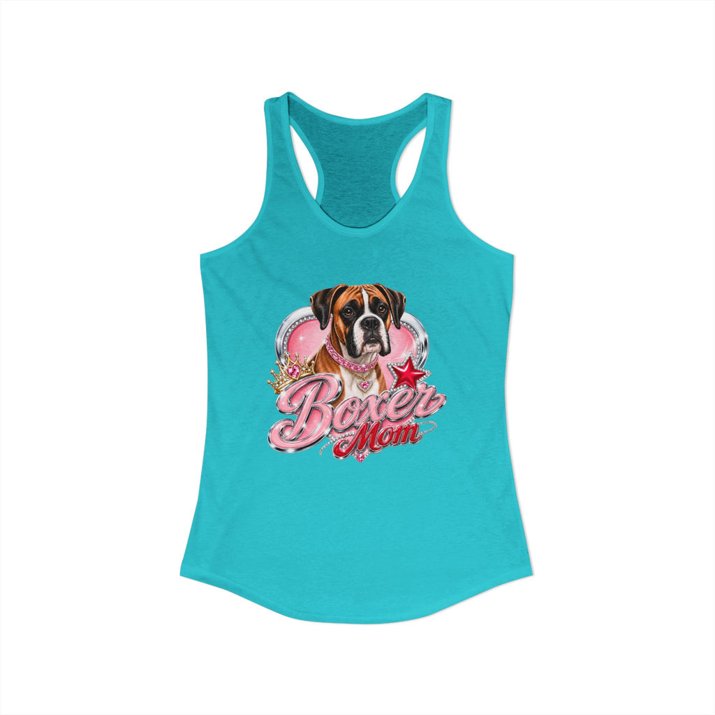 Boxer Dog Mom Women's Ideal Racerback Tank