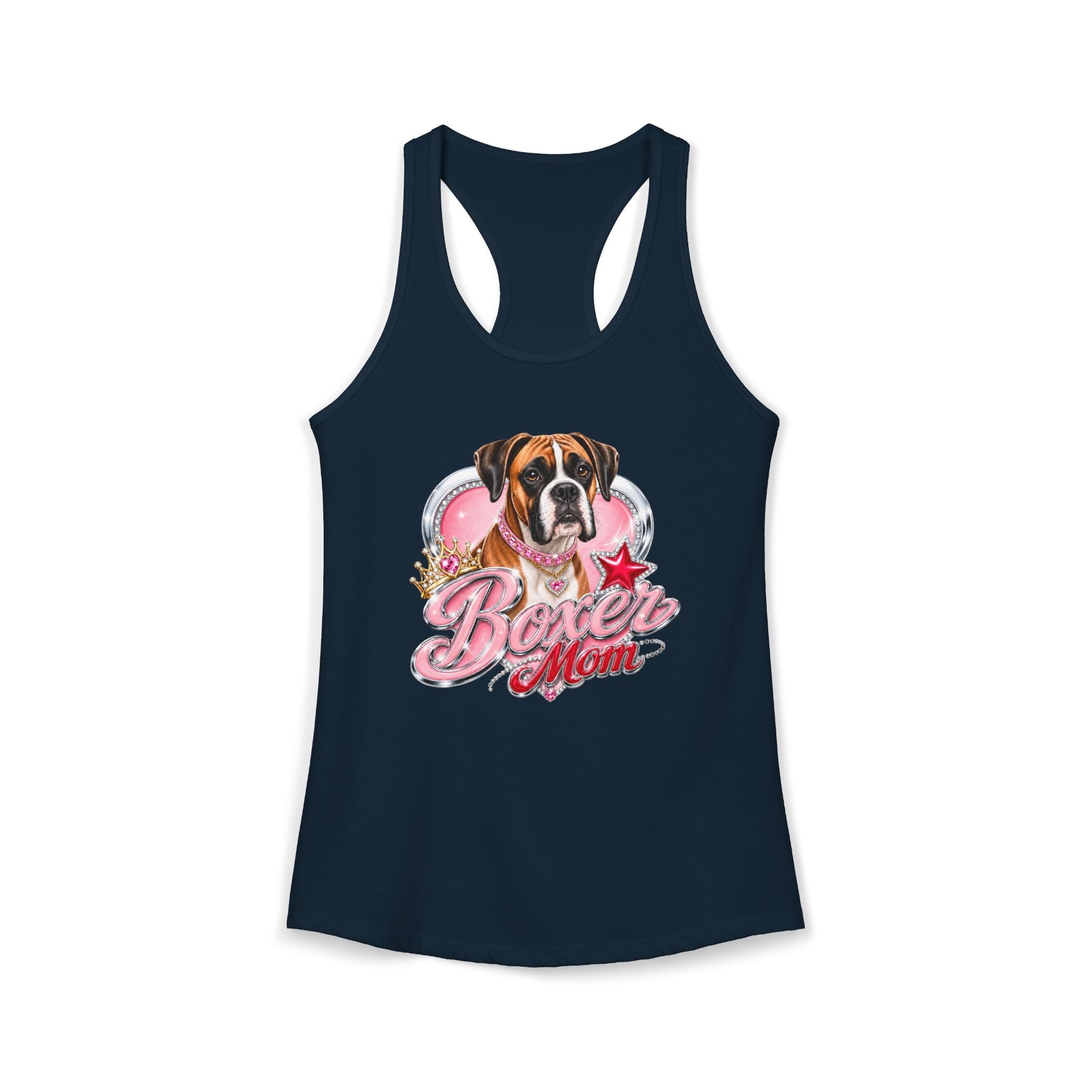 Boxer Dog Mom Women's Ideal Racerback Tank