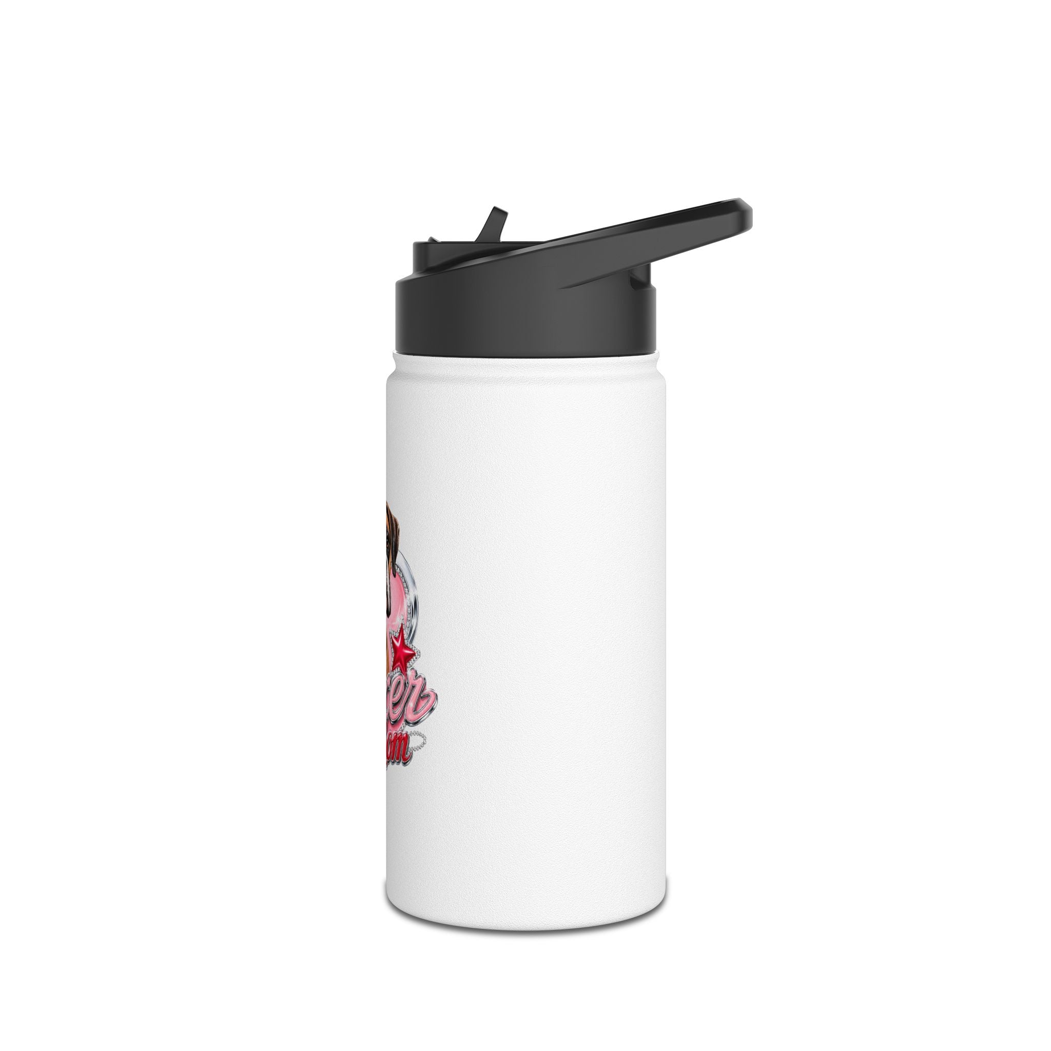Boxer Mom Stainless Steel Water Bottle – Pink Insulated Dog Mom Bottle