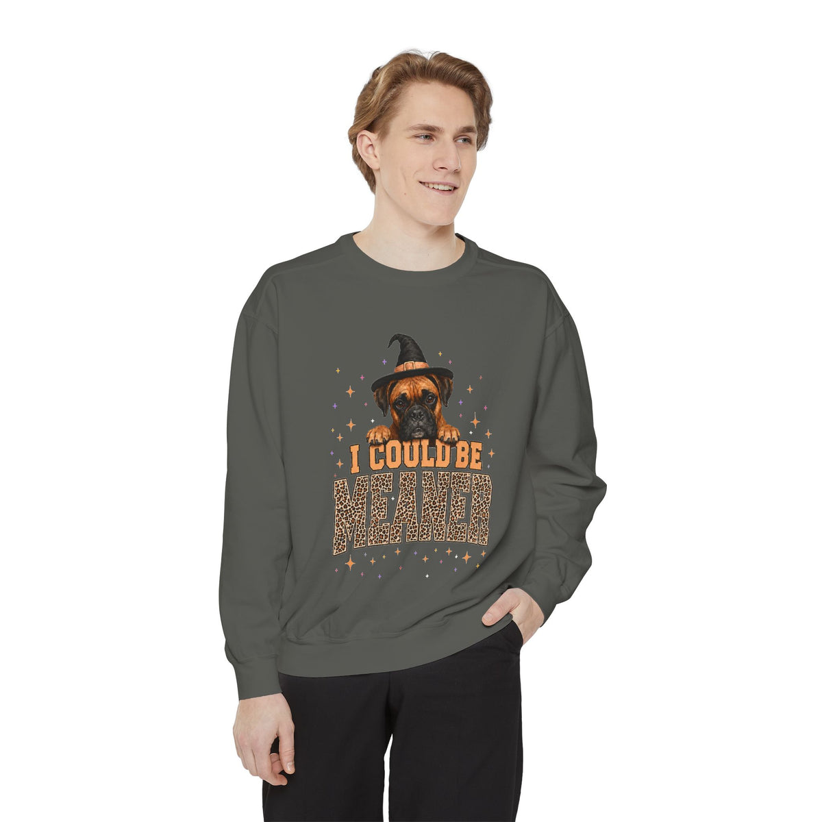 Halloween Dog Sweatshirt - "I Could Be Weiner" Witch Hat Dachshund Pullover
