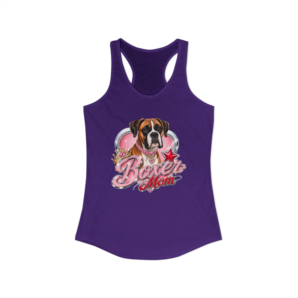 Boxer Dog Mom Women's Ideal Racerback Tank