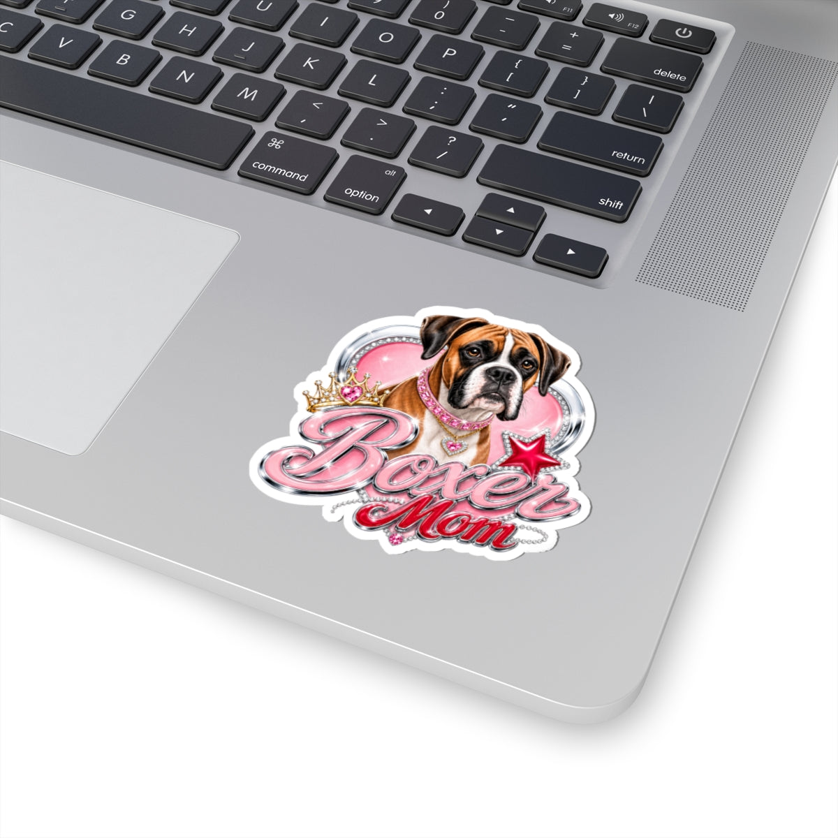 Boxer Mom Sticker — Kiss-Cut Cute Dog Decal