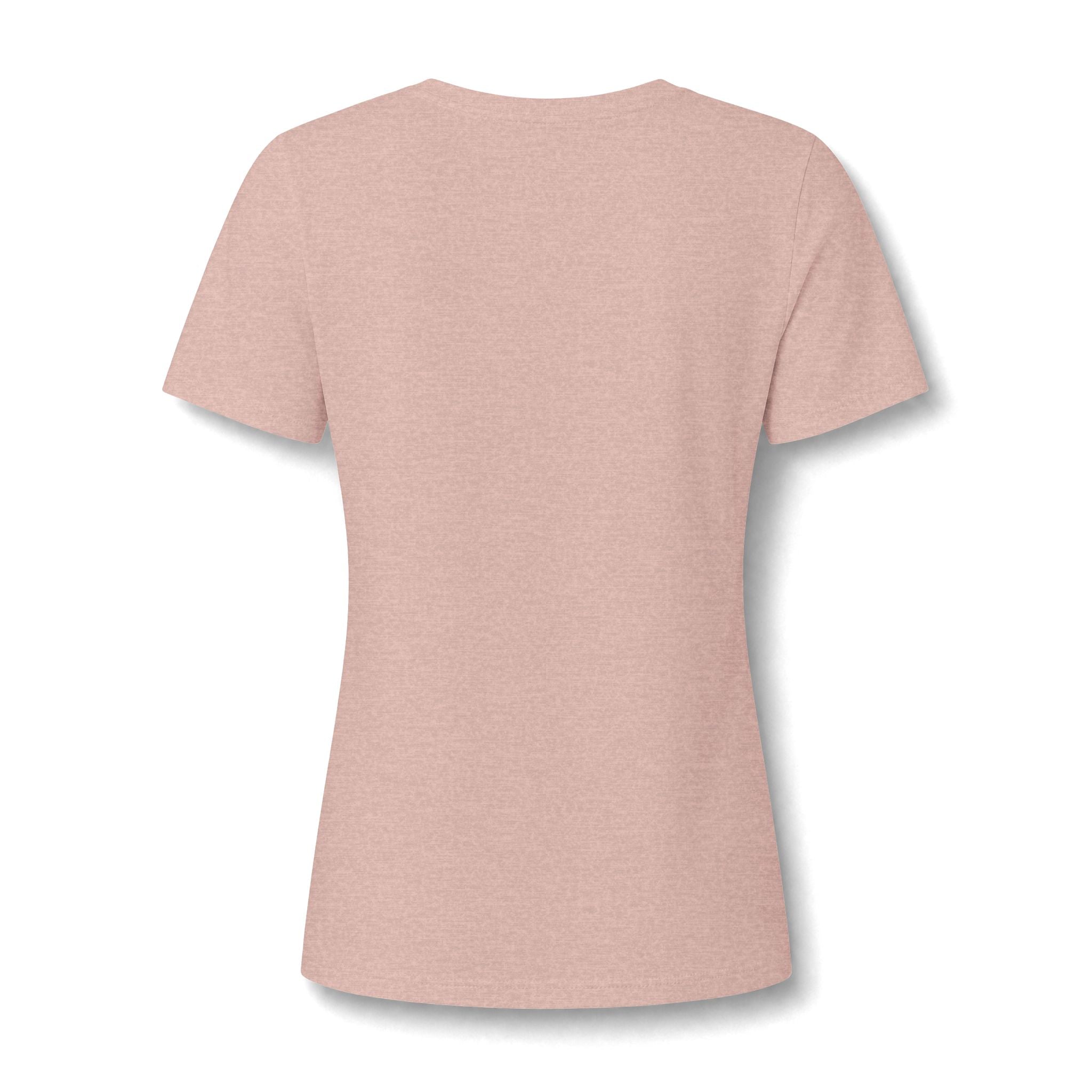 Women's V-Neck Tee — Glam Boxer Dog Graphic (Pink Fur & Sunglasses)