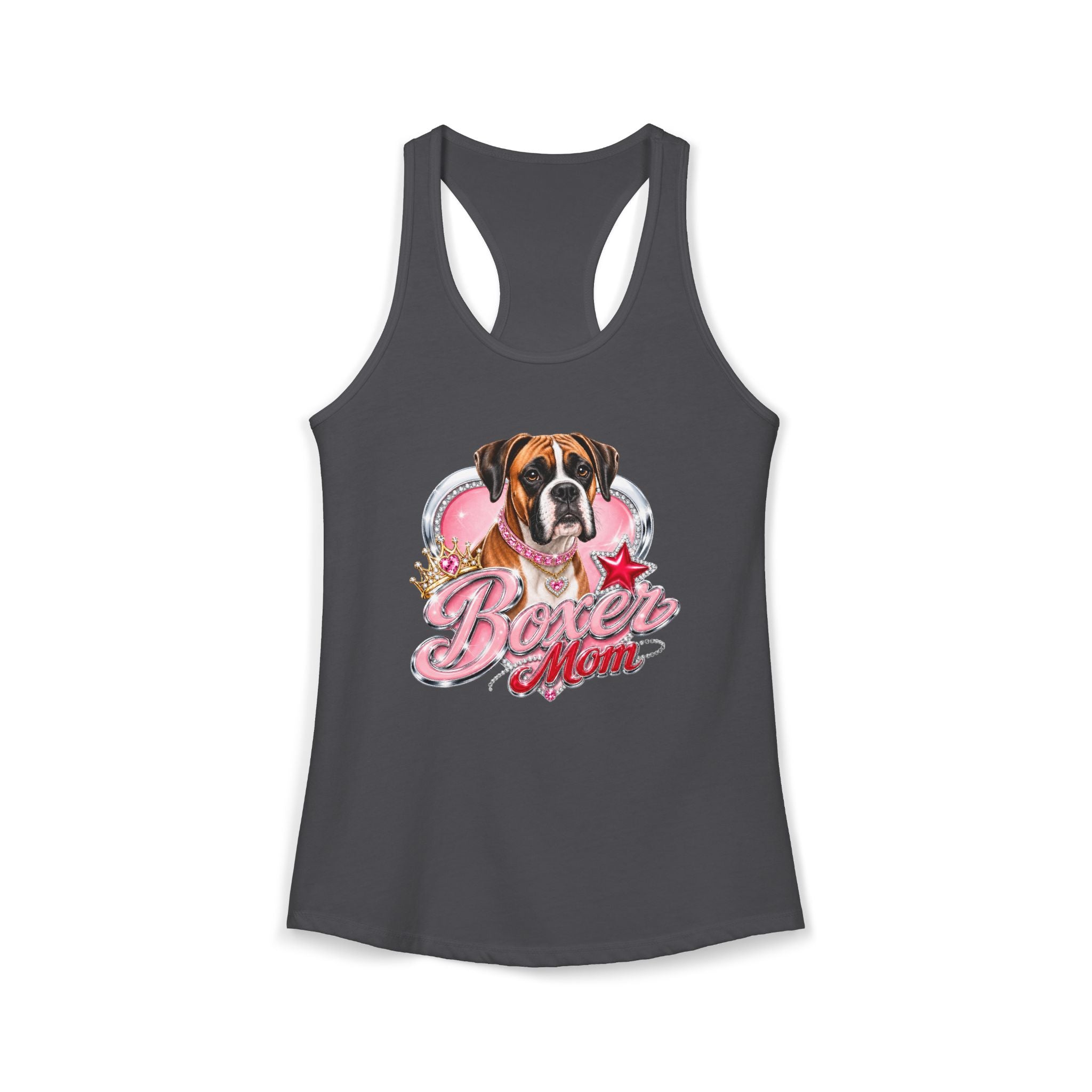 Boxer Dog Mom Women's Ideal Racerback Tank