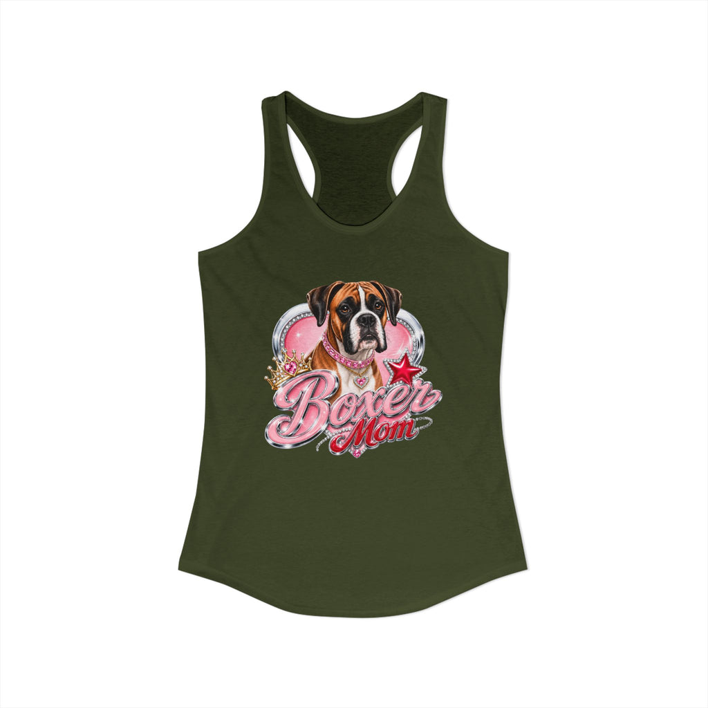 Boxer Dog Mom Women's Ideal Racerback Tank