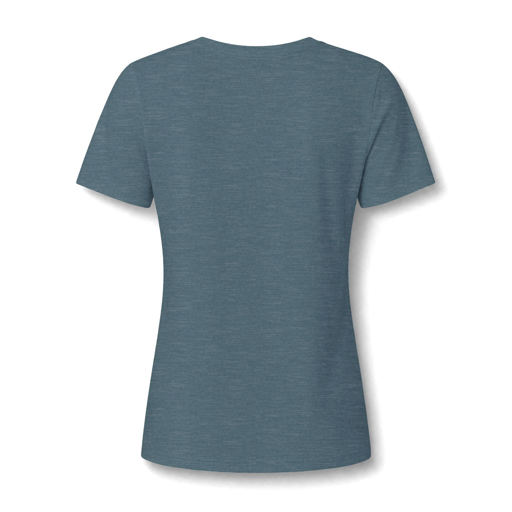 Women's V-Neck Tee — Glam Boxer Dog Graphic (Pink Fur & Sunglasses)