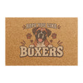 Doormat — 'Hope You Like Boxers' Welcome Mat with Cute Boxer Dog Design