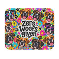 Zero Woofs Given Boxer Dog Mouse Pad — Colorful Floral Desk Mat for Dog Lovers