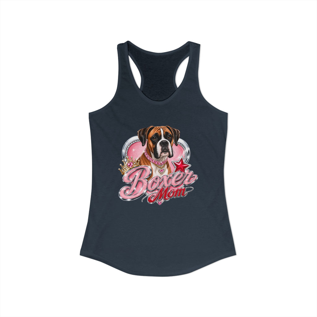 Boxer Dog Mom Women's Ideal Racerback Tank