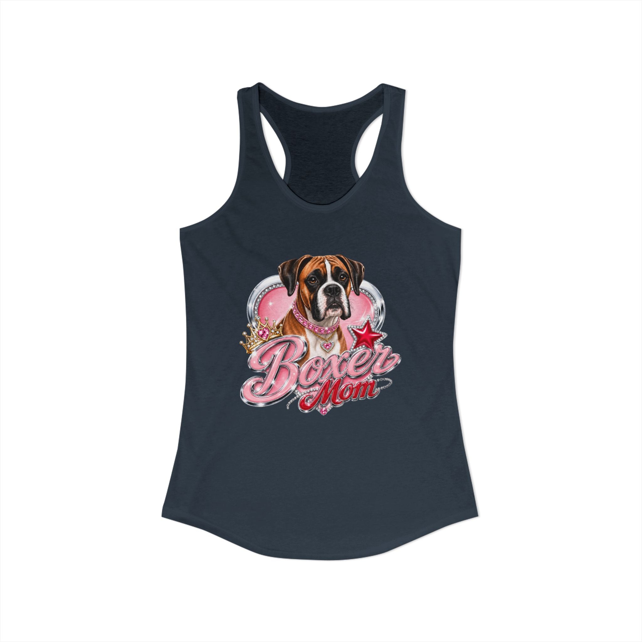 Boxer Dog Mom Women's Ideal Racerback Tank