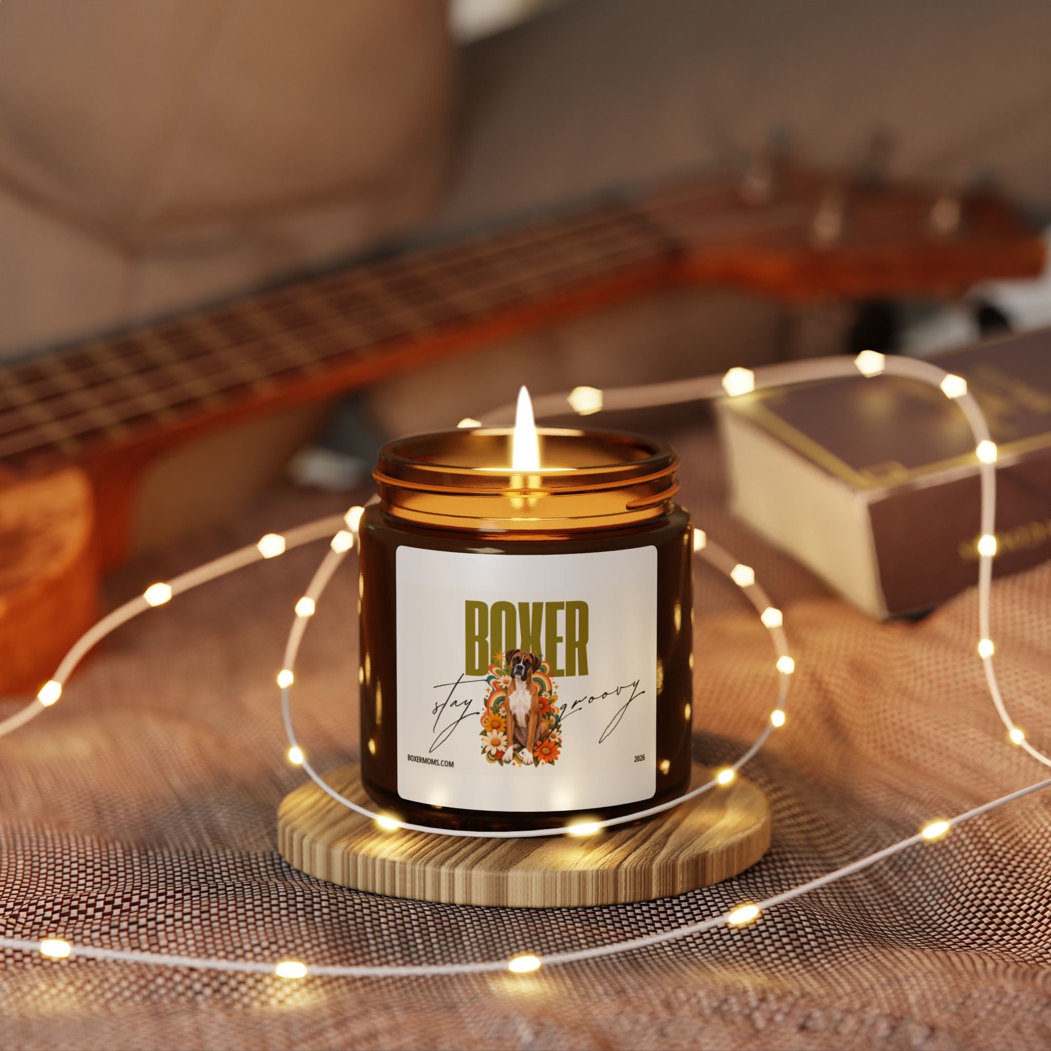 Boxer Floral Scented Soy Candle — Amber Jar (Multi-Size)