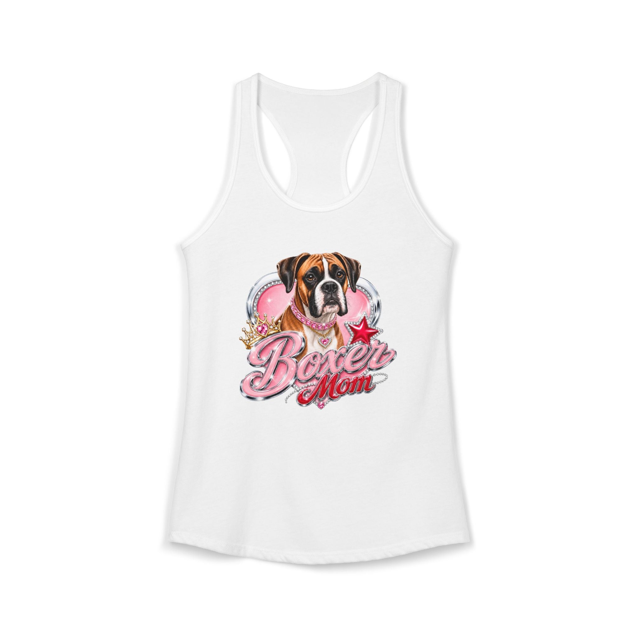 Boxer Dog Mom Women's Ideal Racerback Tank
