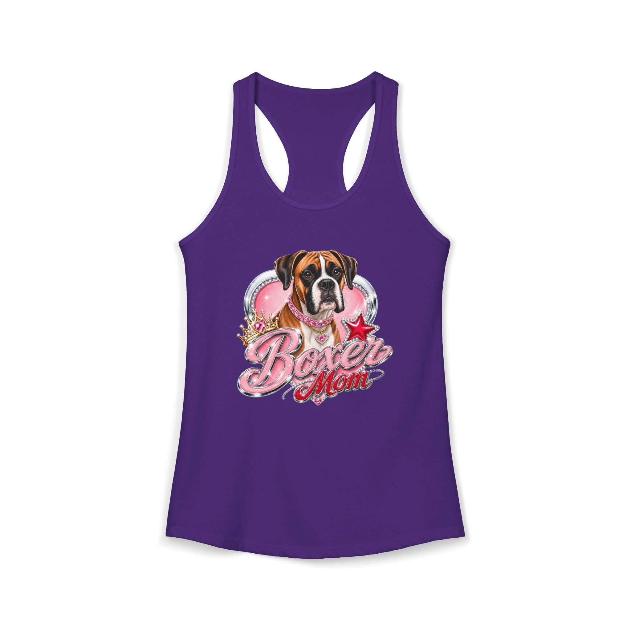 Boxer Dog Mom Women's Ideal Racerback Tank