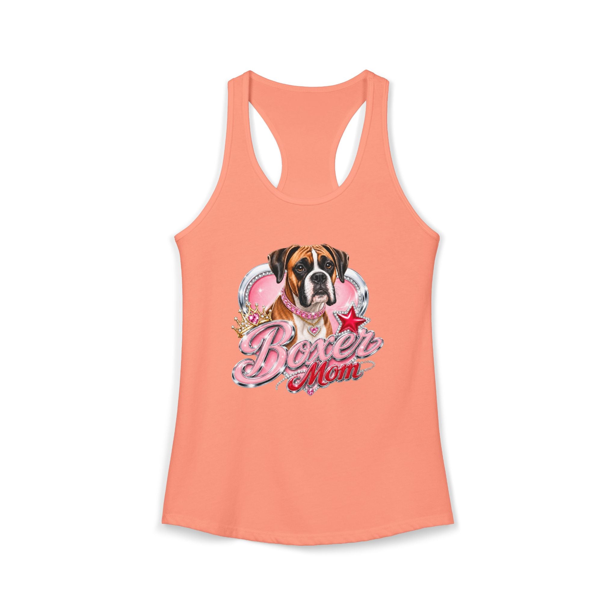 Boxer Dog Mom Women's Ideal Racerback Tank