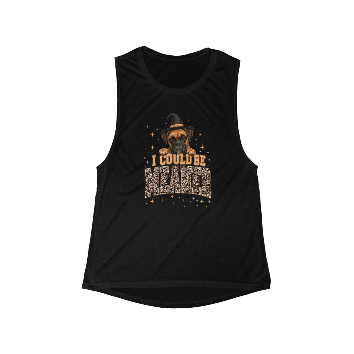 Witch Pug Tank Top — "I Could Be Witchin'" Women's Flowy Muscle Tank