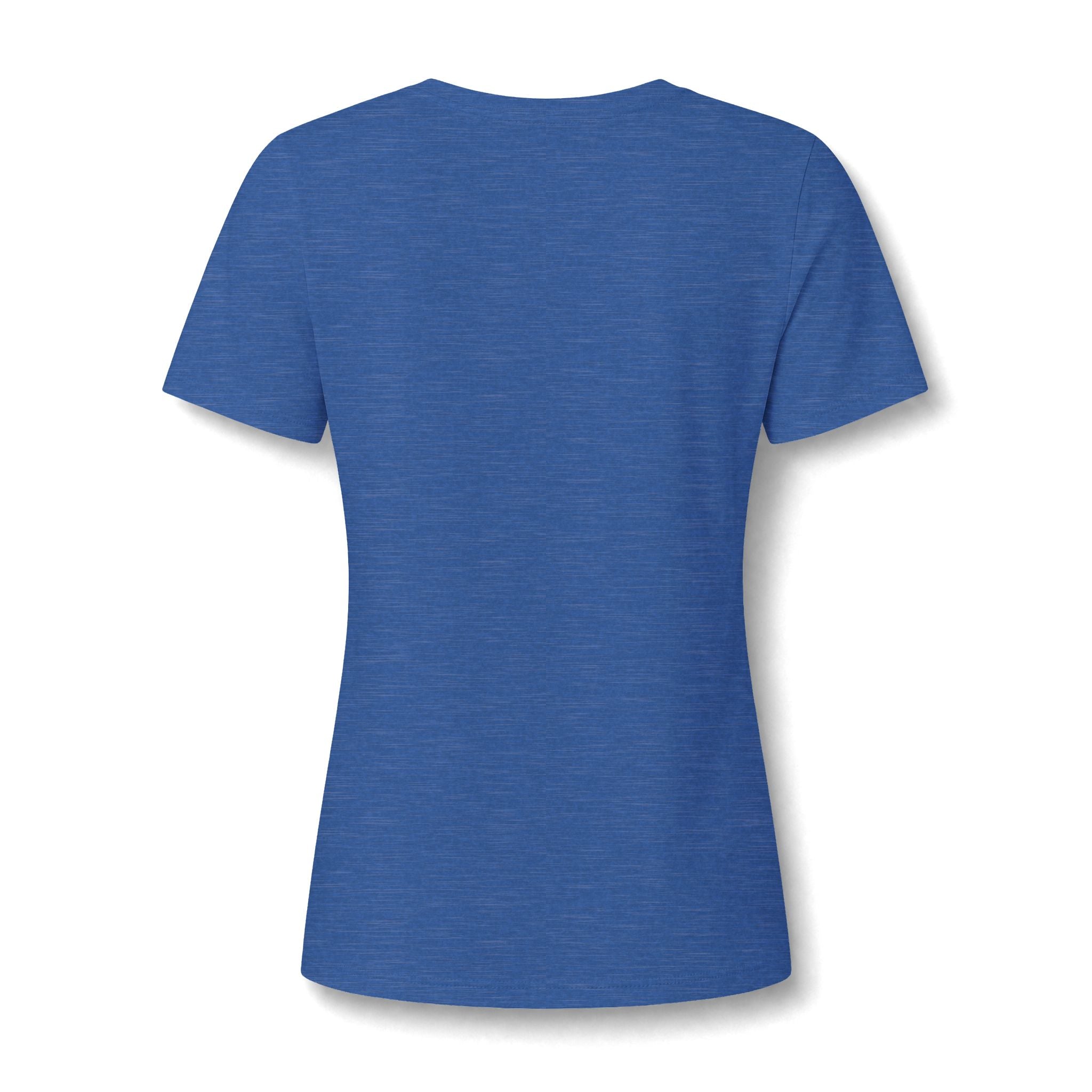 Women's V-Neck Tee — Glam Boxer Dog Graphic (Pink Fur & Sunglasses)