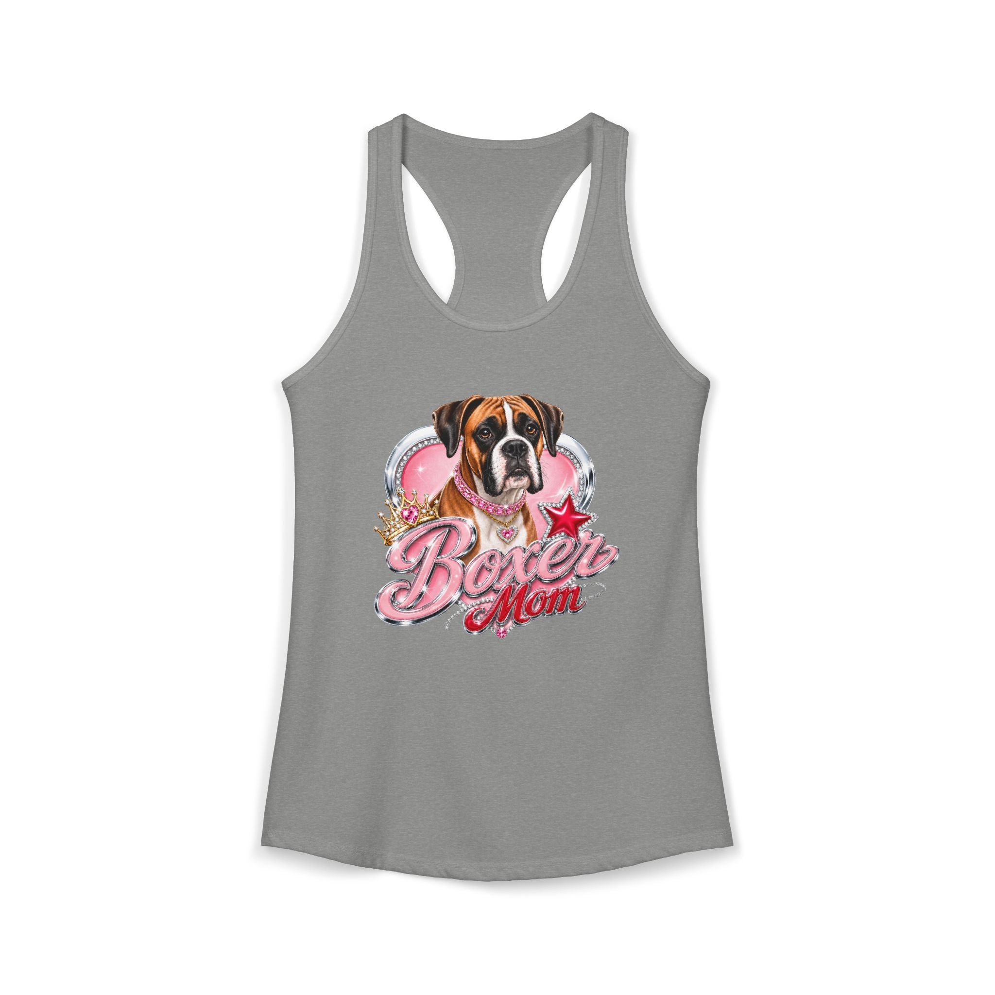 Boxer Dog Mom Women's Ideal Racerback Tank