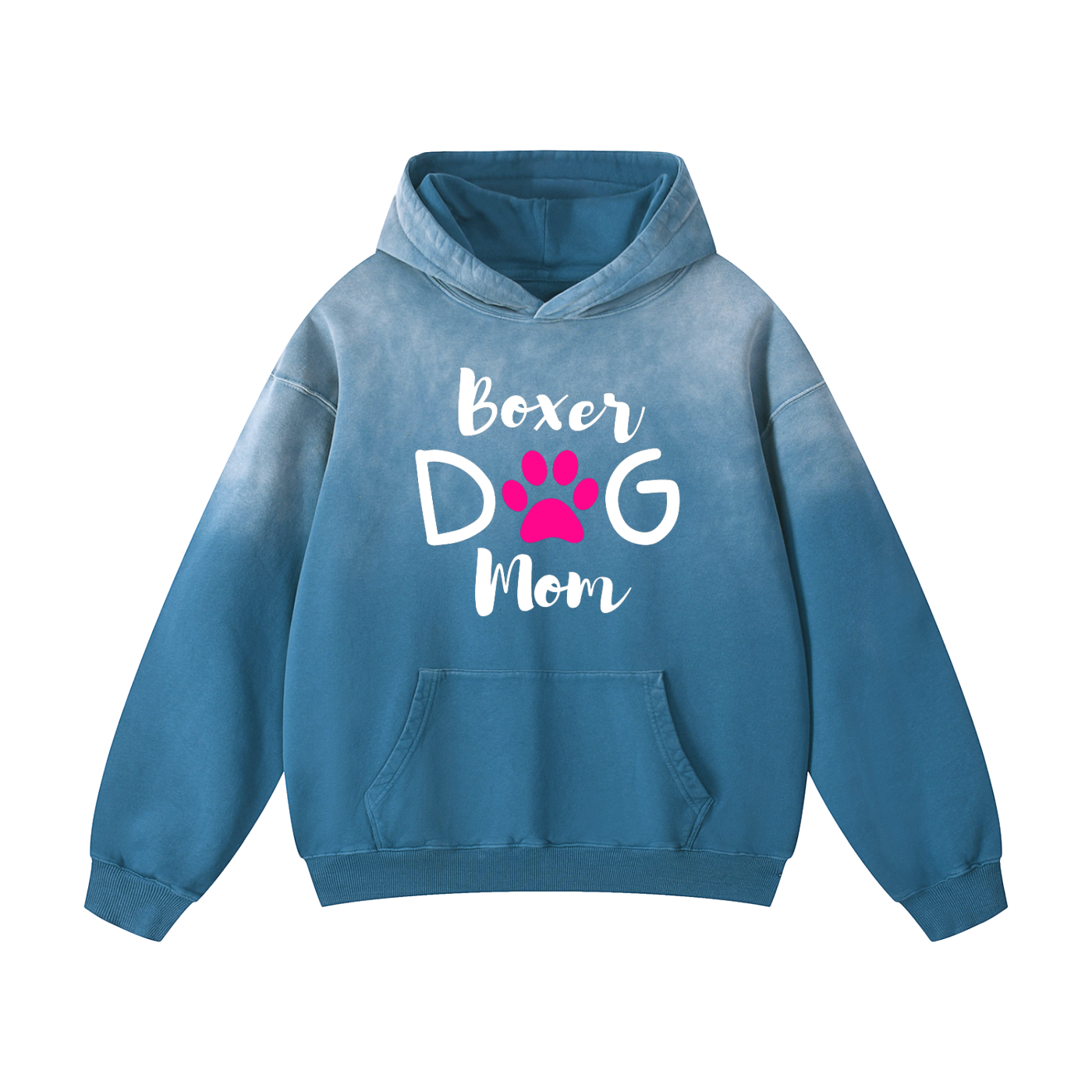 Boxer Dog Mom Heavyweight Sunfade Oversized Hoodie