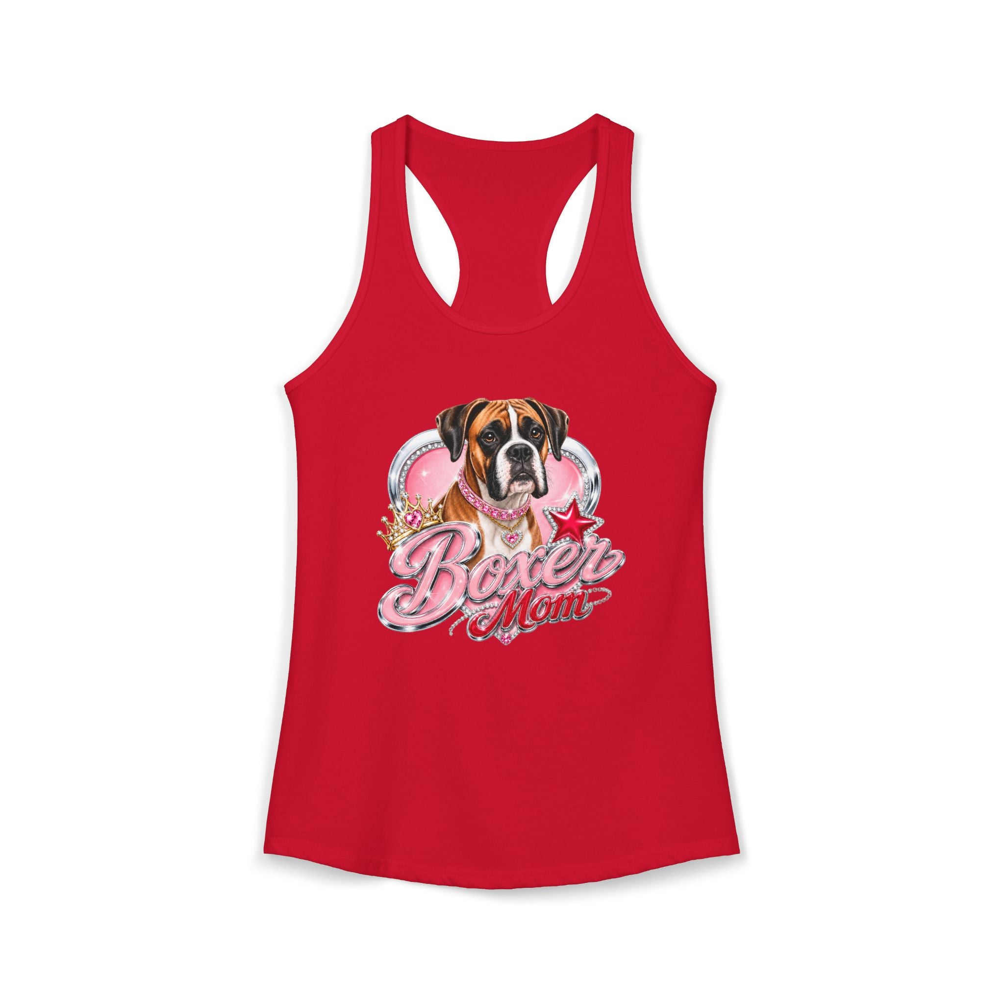 Boxer Dog Mom Women's Ideal Racerback Tank