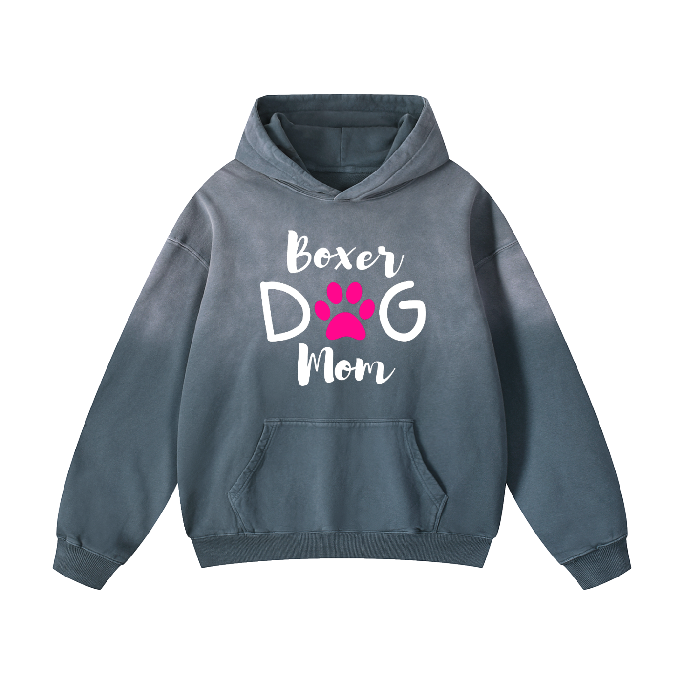 Boxer Dog Mom Heavyweight Sunfade Oversized Hoodie
