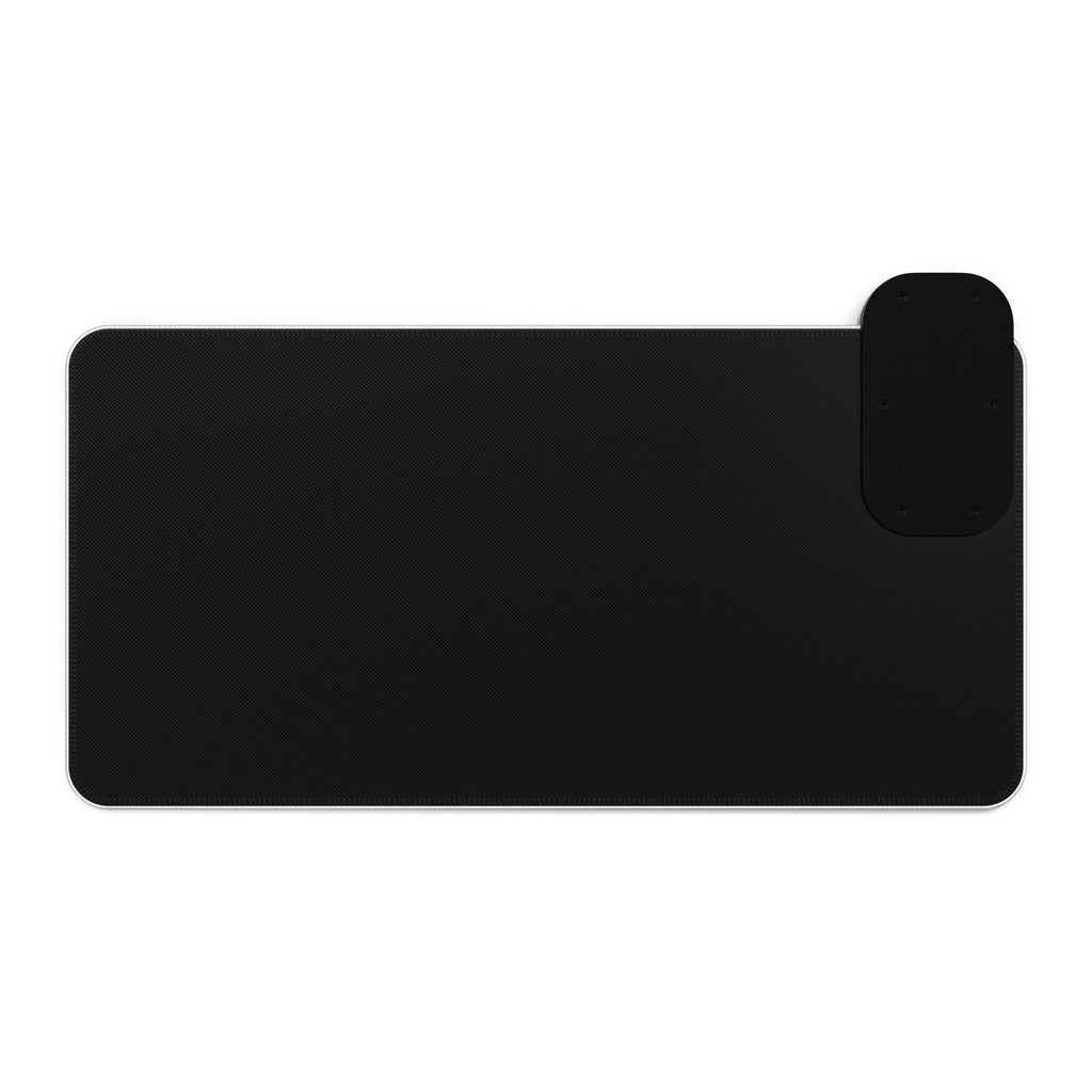 LED Wireless Charging Mouse Pad — "Zero Woofs Given" Colorful Boxer Dog Desk Mat
