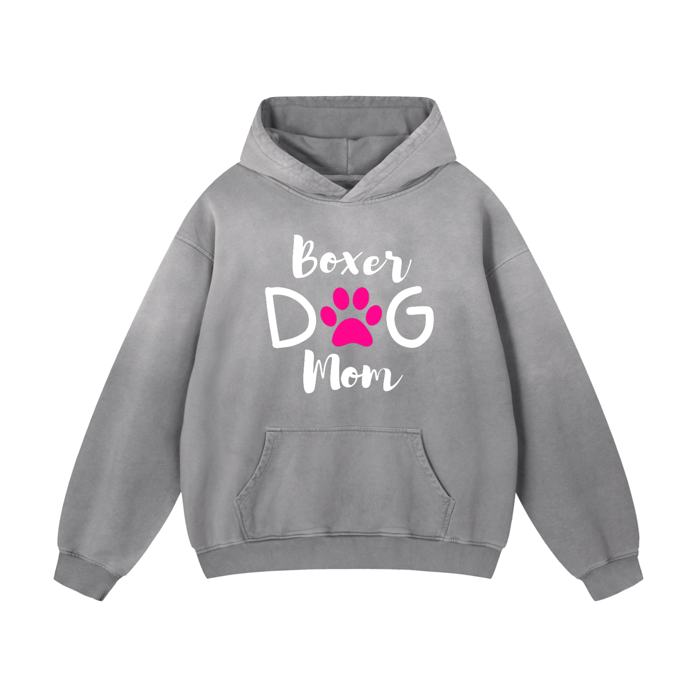 Boxer Dog Mom Heavyweight Sunfade Oversized Hoodie