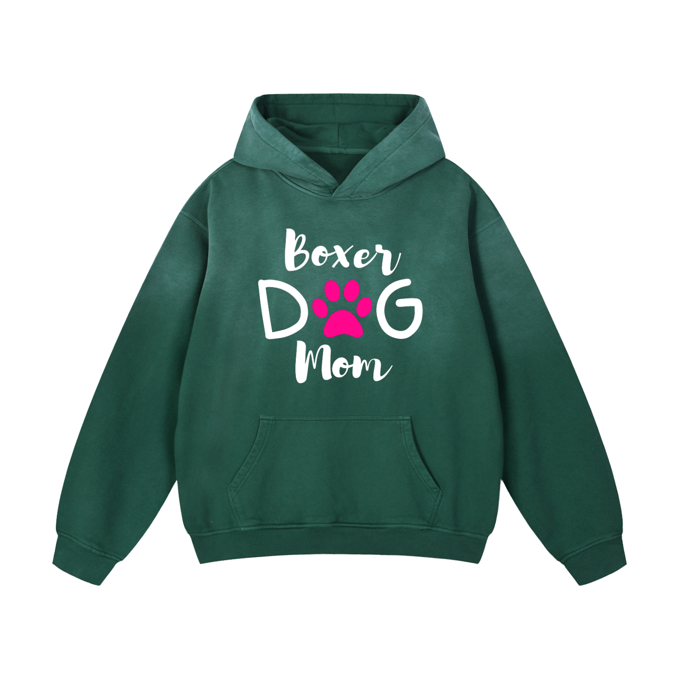 Boxer Dog Mom Heavyweight Sunfade Oversized Hoodie