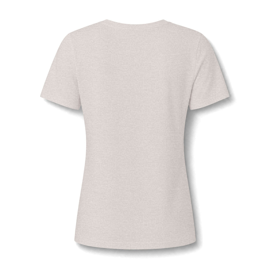 Women's V-Neck Tee — Glam Boxer Dog Graphic (Pink Fur & Sunglasses)