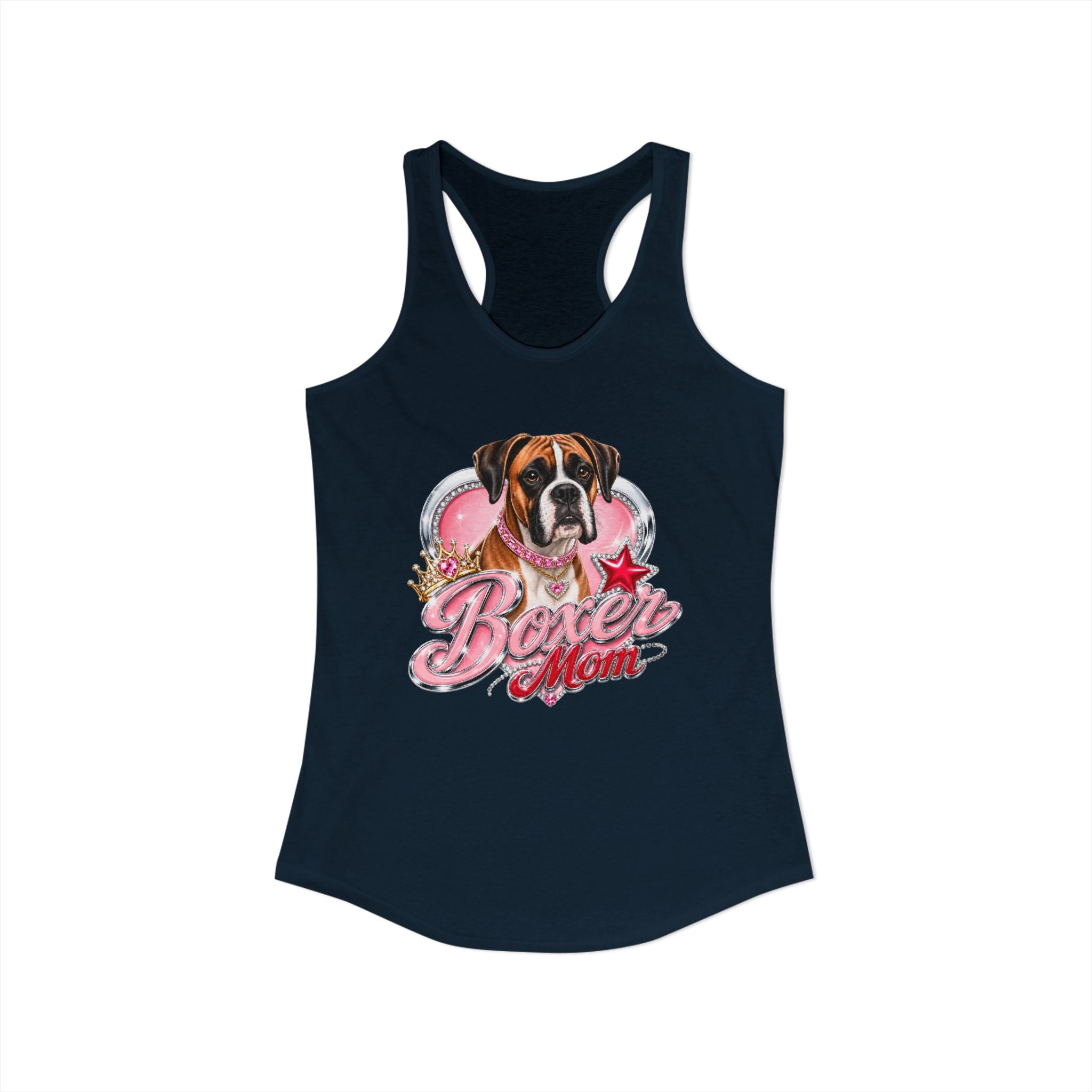 Boxer Dog Mom Women's Ideal Racerback Tank