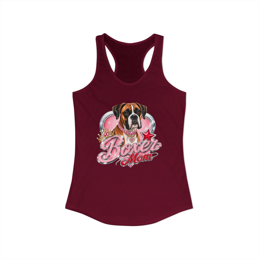Boxer Dog Mom Women's Ideal Racerback Tank